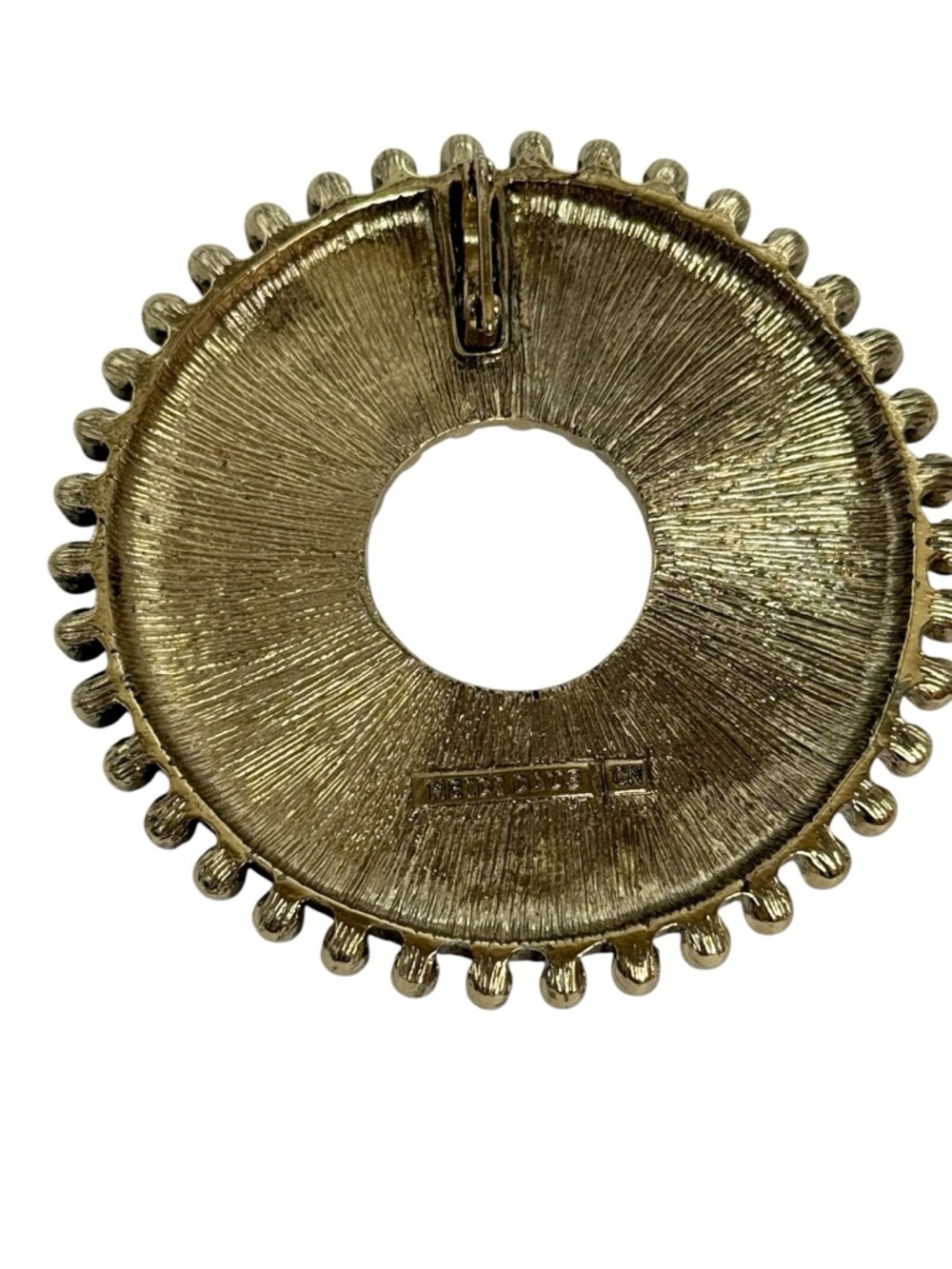 Heidi Daus Red Enamel Circle pendant with Crystal Accents - Picture 2 of 6